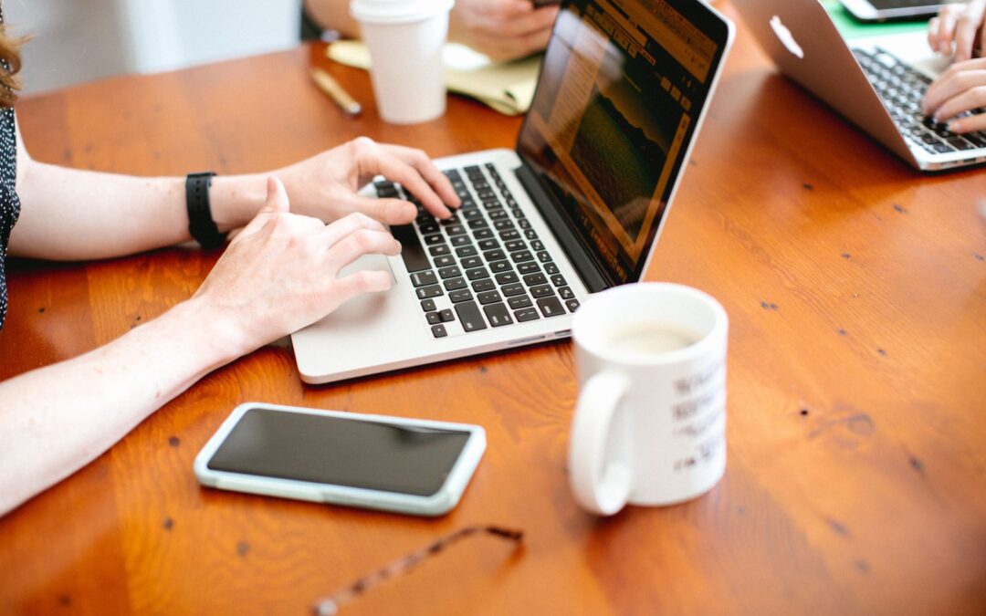Laptop, coffee and mobile